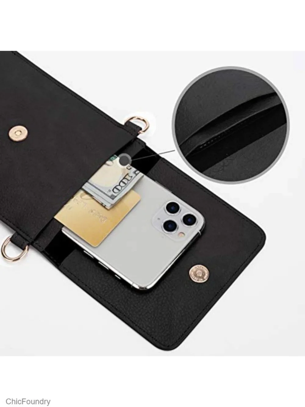 Small Crossbody Phone Purse with Adjustable Strap Faux Leather